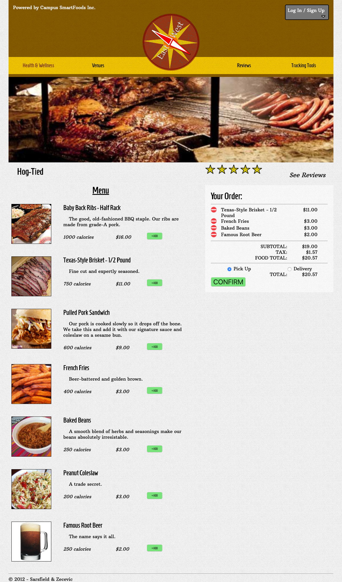 Campus Smart Foods - Order Page
